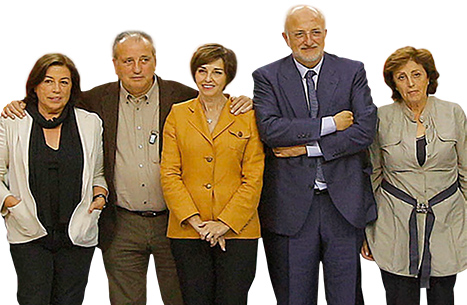 Juan Roig, the company’s president, with his wife and Mercadona’s vice-president Hortensia Herrero, and siblings Fernando, Trinidad and Amparo.