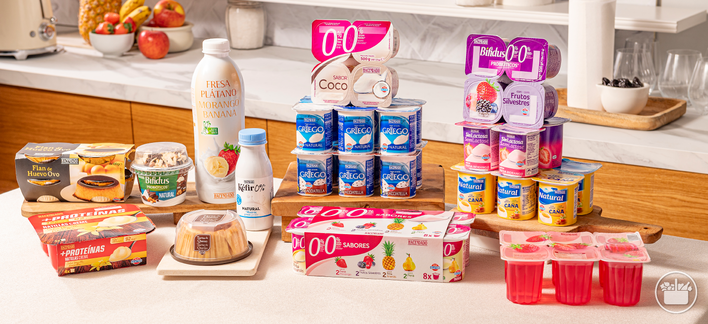 Tingues cura del benestar amb el nostre ampli assortiment de iogurts de totes les classes.    