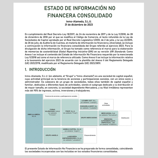 Estado de Información Non Financeira Inmo-Alameda 2023