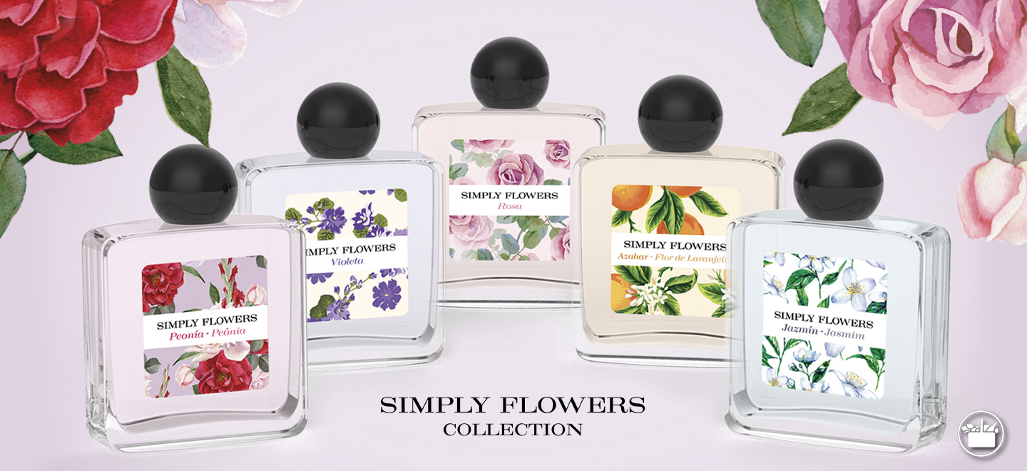 Les fragàncies Simply Flowers celebren la primavera amb les seves notes cítriques, florals i afustades. Peònia, Violeta, Rosa, Flor del taronger i Gessamí emboliquen la teva pell i activen els teus sentits. 