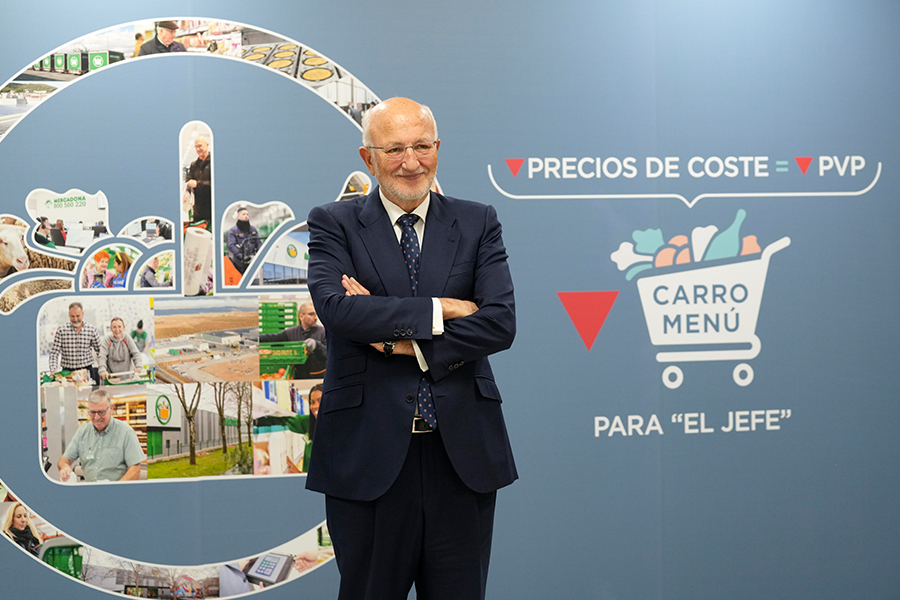 Juan Roig, president de Mercadona, després de la celebració de la Roda de Premsa 2022