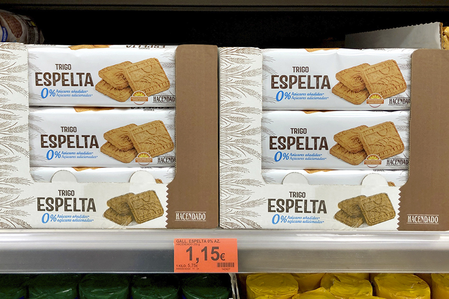 Les galetes d’Espelta d’Hacendado, al lineal de Mercadona