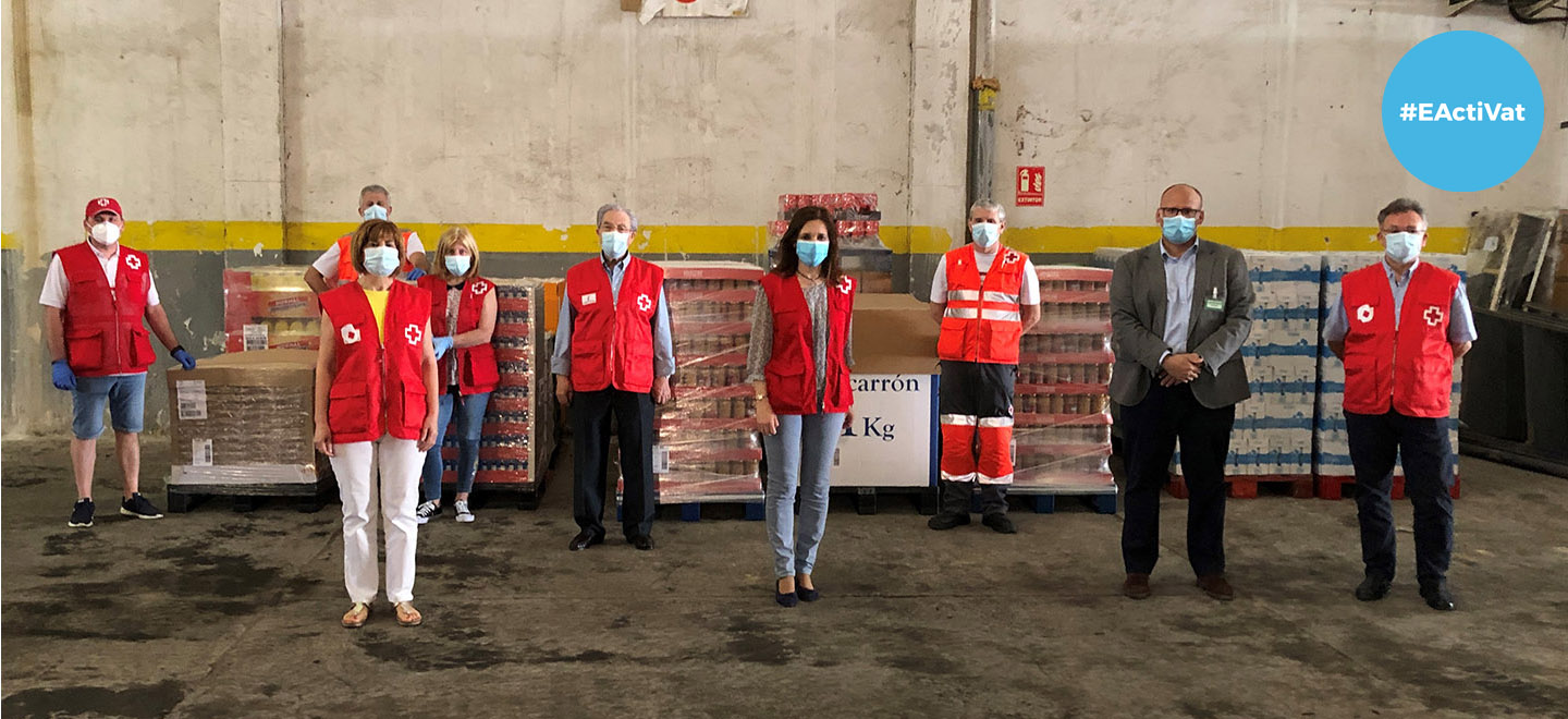 Lliurament de productes de primera necessitat de Mercadona a la Creu Roja Ciudad Real