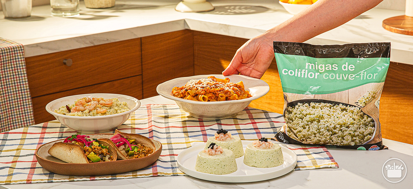 T'ensenyem a preparar quatre receptes amb les nostres migas de coliflor.
