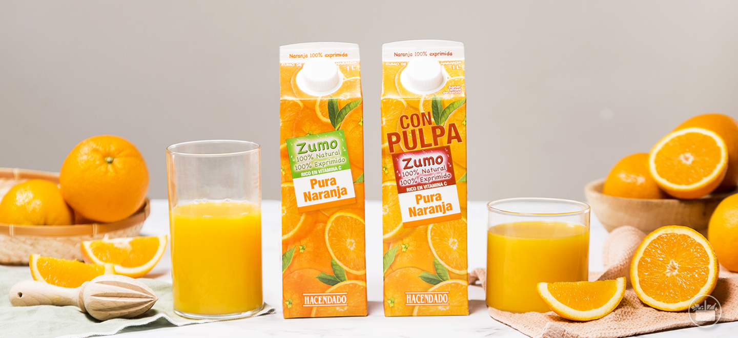 Millorem la qualitat del nostre suc de taronja espremut. Tria el que prefereixis: amb polpa o sense.
