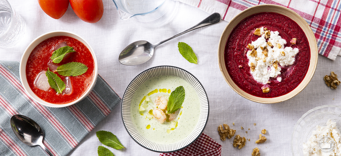 Et proposem tres receptes de sopes fredes, lleugeres i saludables, per a aquest estiu. 