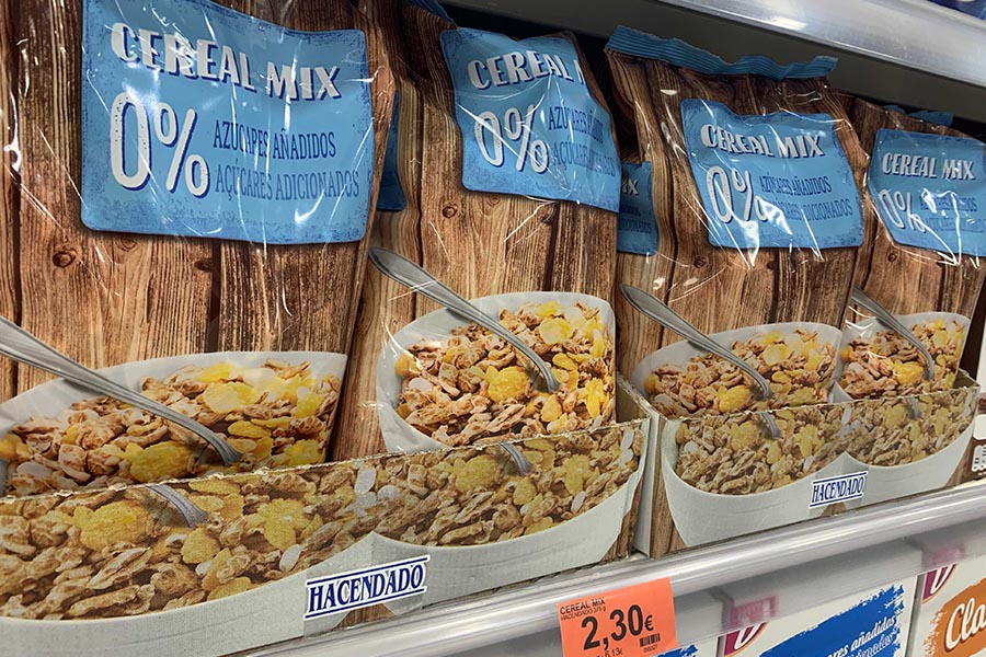 Cereal Mix 0% sin azúcares añadidos, en el lineal de Mercadona
