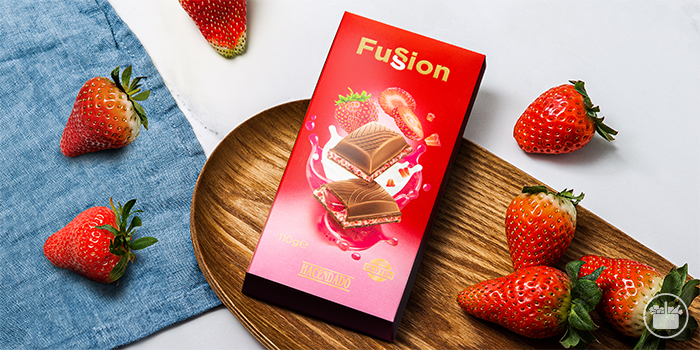 Chocolates Fussion Hacendado: Tabletas de Chocolate Fussion con sabor limón y sabor fresa