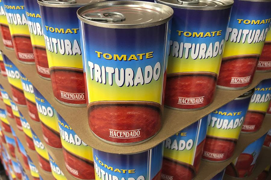 Conservas de Tomate Triturado, en el lineal de Mercadona