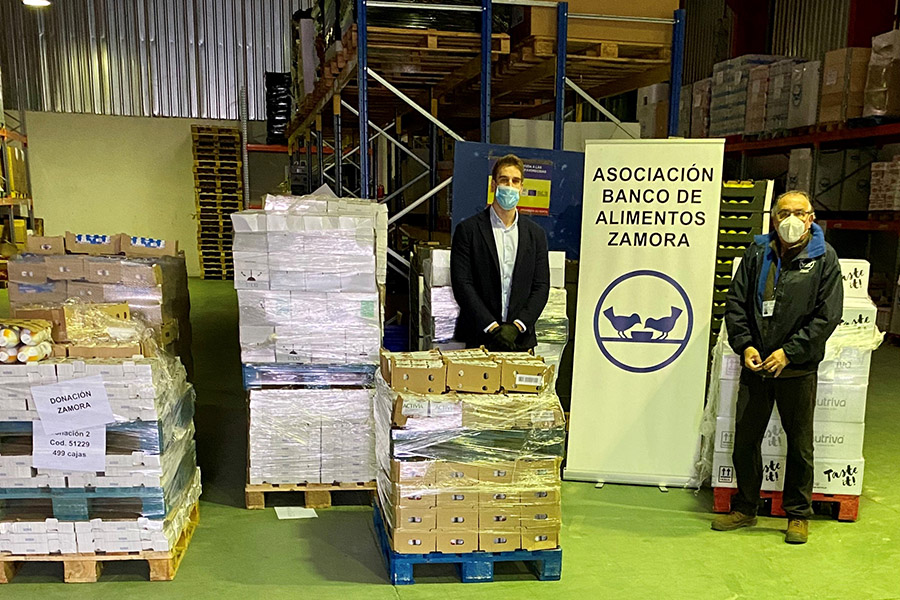Donación de alimentos de Mercadona al Banco de Alimentos de Zamora