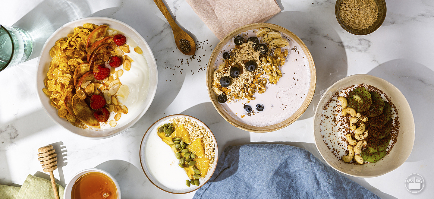 4 propuestas de bowls con yogures para cuidar tu dieta equilibrada