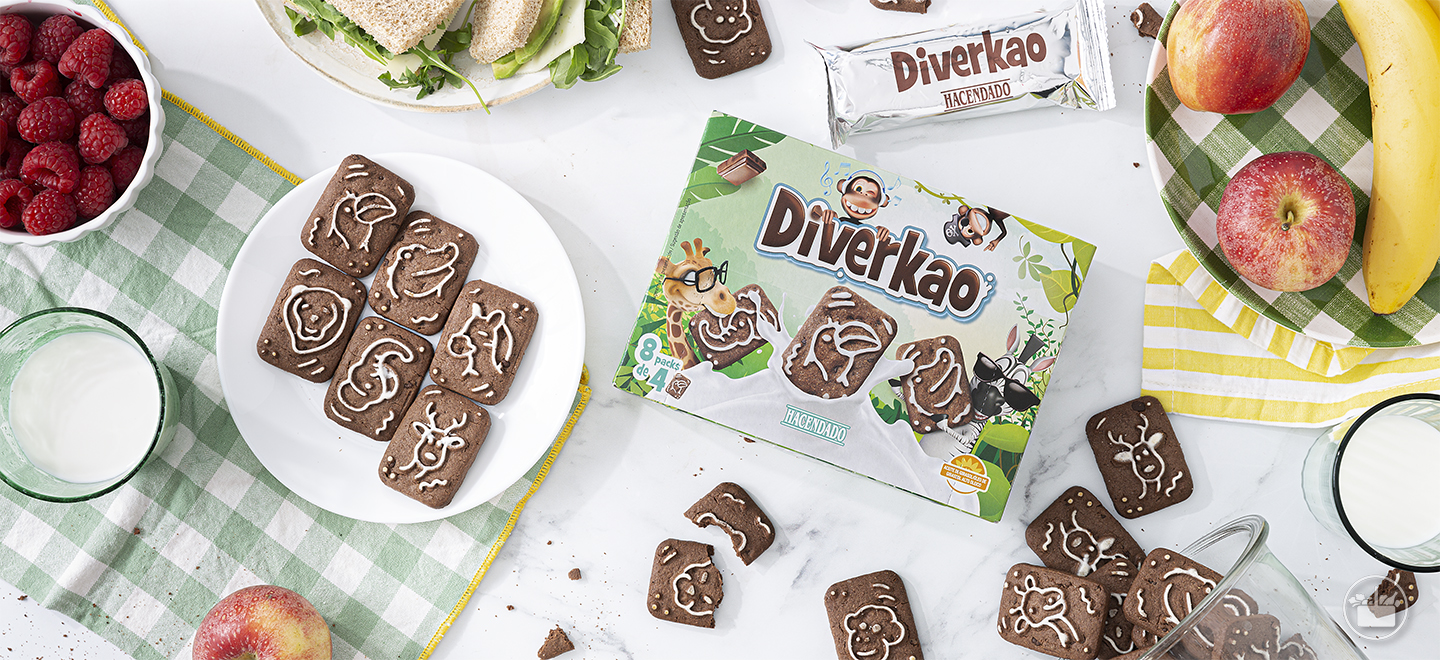 Te presentamos nuestras galletas Diverkao, para los desayunos y meriendas de los más peques. 