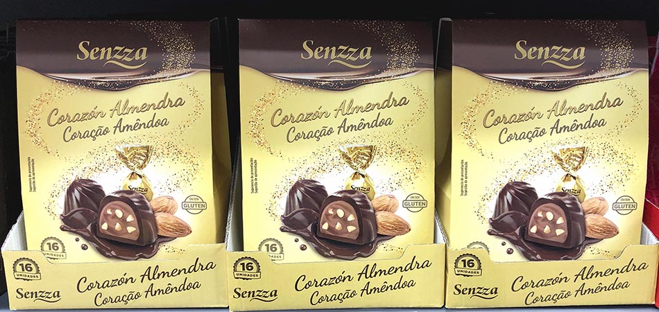 Los nuevos bombones Senzza Corazon de Almendra, en el lineal de Mercadona
