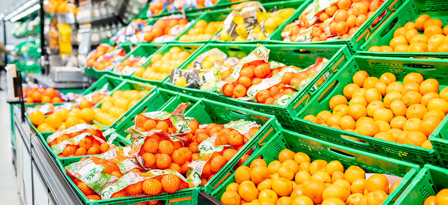 Cítricos de origen nacional en la sección de Fruta y Verdura de Mercadona