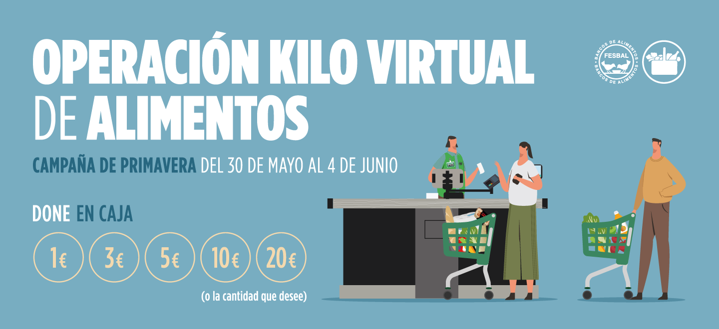 Cartel Operación Kilo Virtual de Alimentos en Mercadona