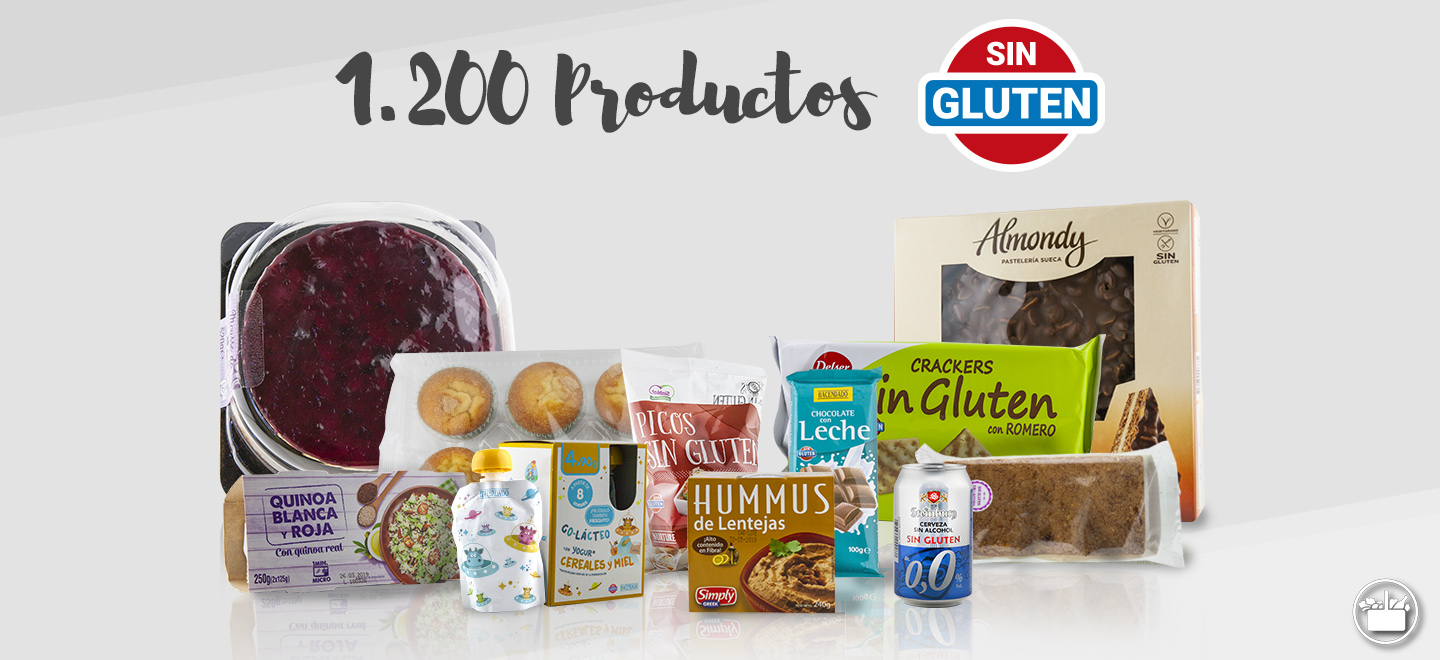Muestra de productos Sin Gluten de Mercadona