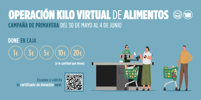 Cartel Operación Kilo Virtual de Alimentos en Mercadona