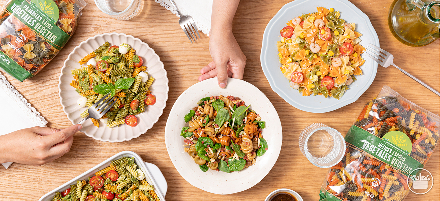 Recetas con diferentes tipos de pasta con vegetales para tus ensaladas veraniegas.