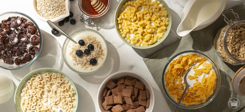 Protein cereales de desayuno con frutos secos, granolas y semillas