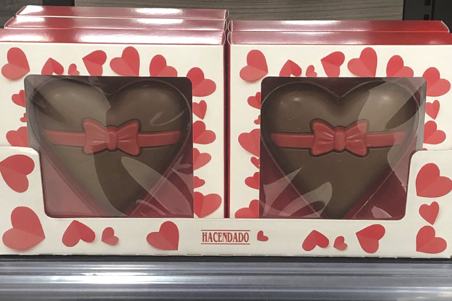 Corazón Chocolate de Hacendado con sabor a chocolate con Leite