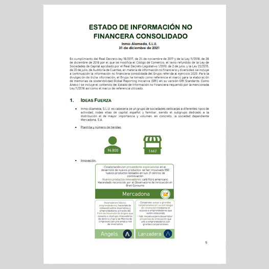 Estado de Información non Financeira Inmo-Alameda 2021