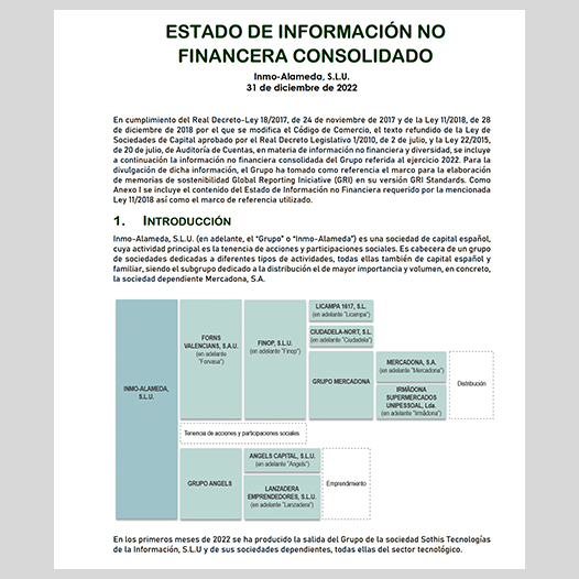 Estado de Información non Financeira Inmo-Alameda 2022