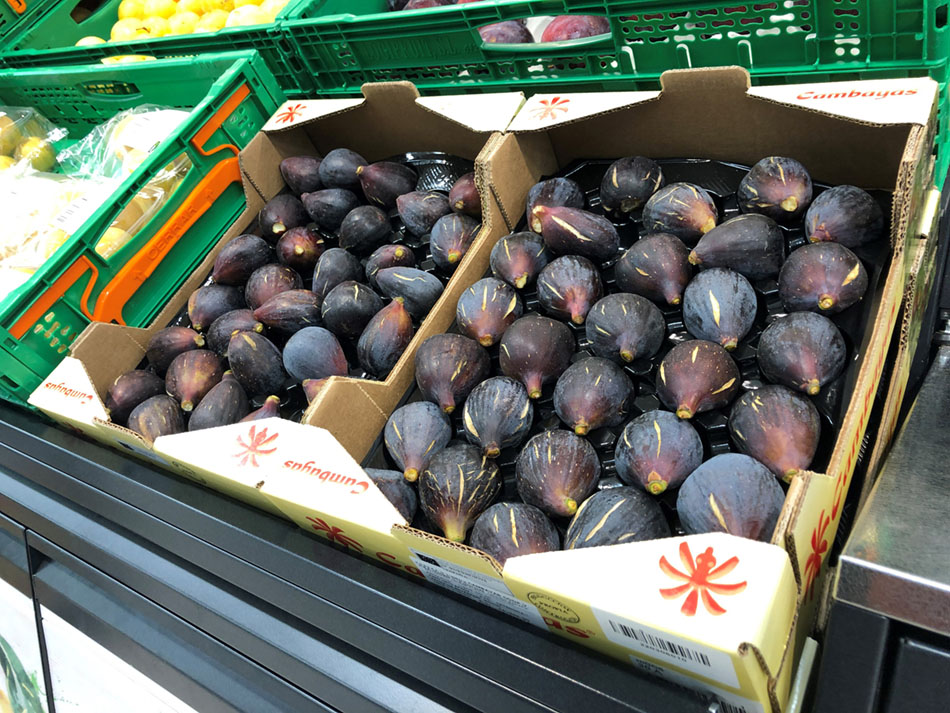 Figos frescos dispoñibles na sección Froita e Verdura de Mercadona