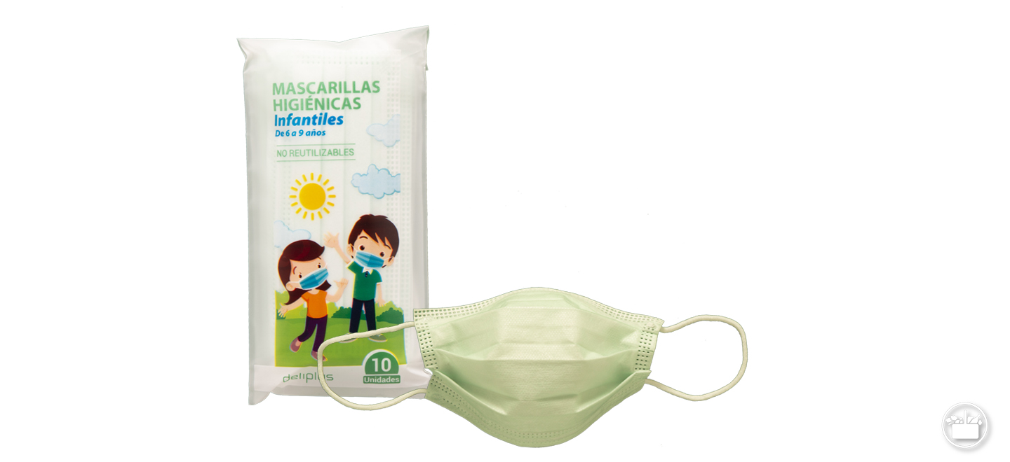 Á túa disposición, máscaras infantís non reutilizables, indicadas para público de 6 a 9 anos.