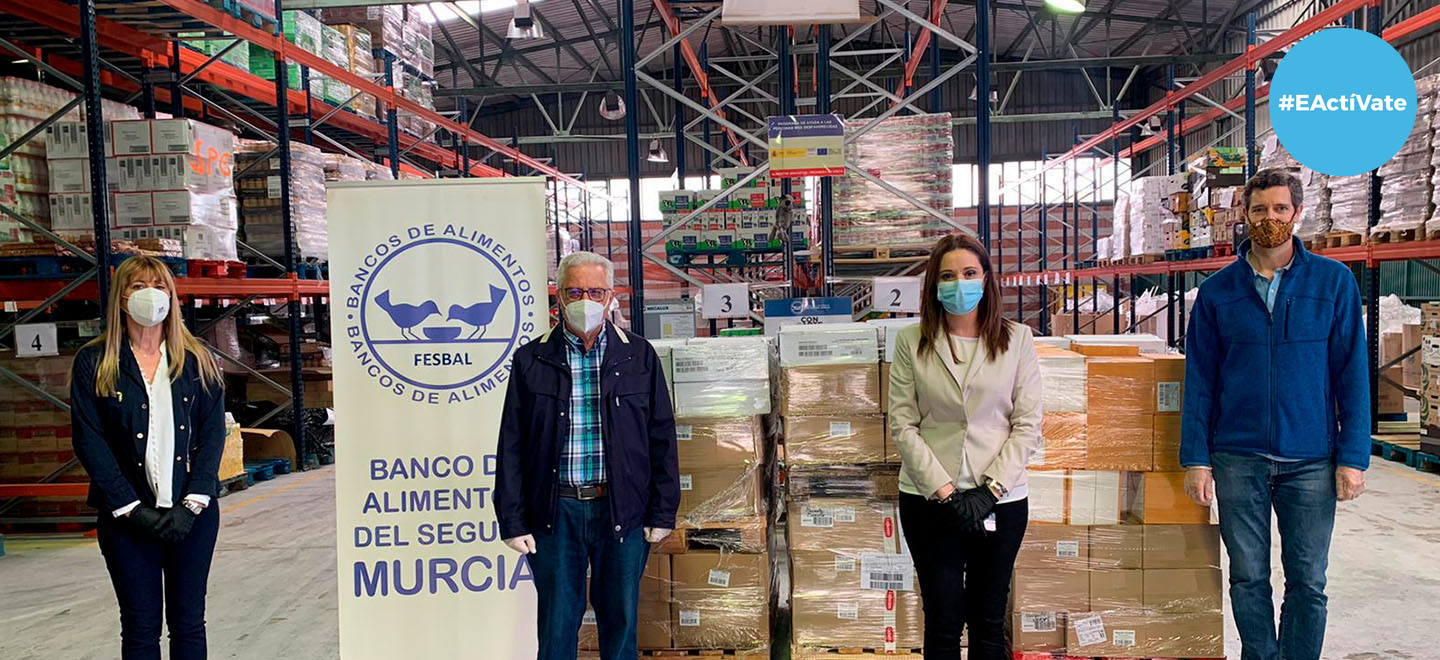 Entrega de produtos de Mercadona ao Banco de Alimentos de El Segura (Murcia)