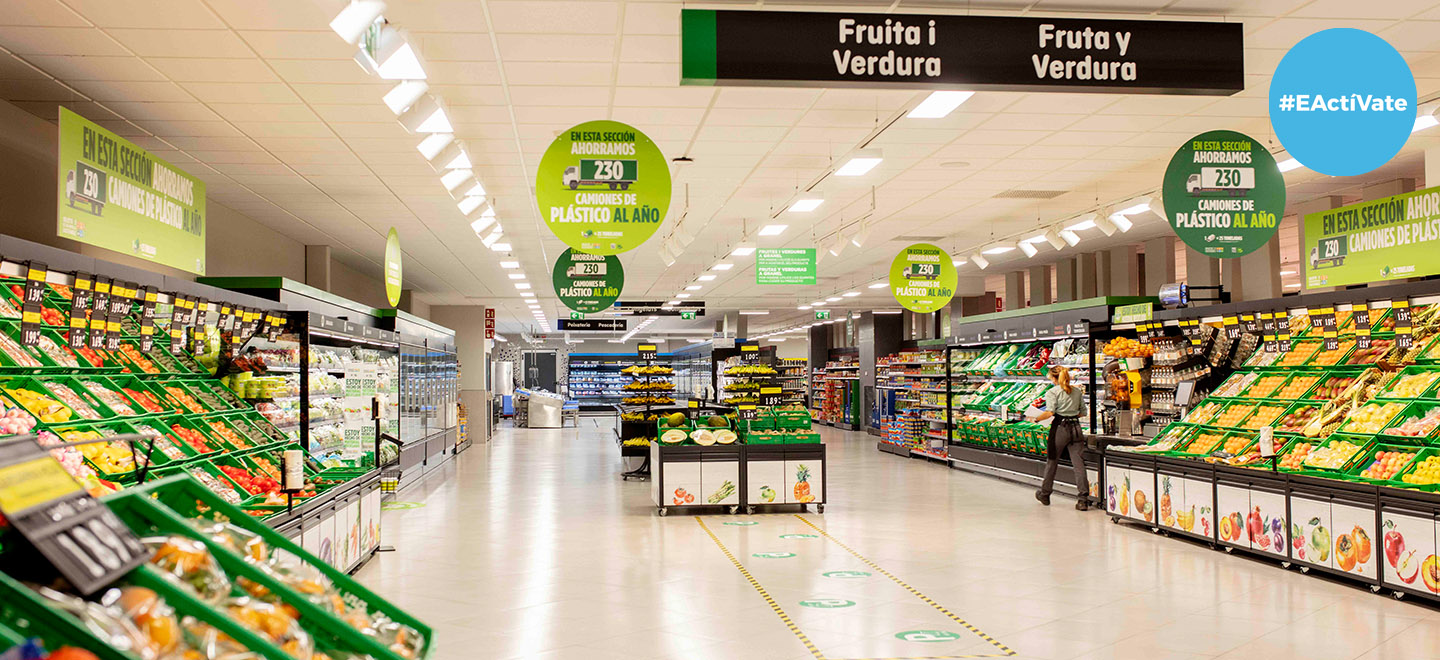 Supermercado de Mercadona onde se implantou a Tenda 6.25, posta en escena da Estratexia 6.25
