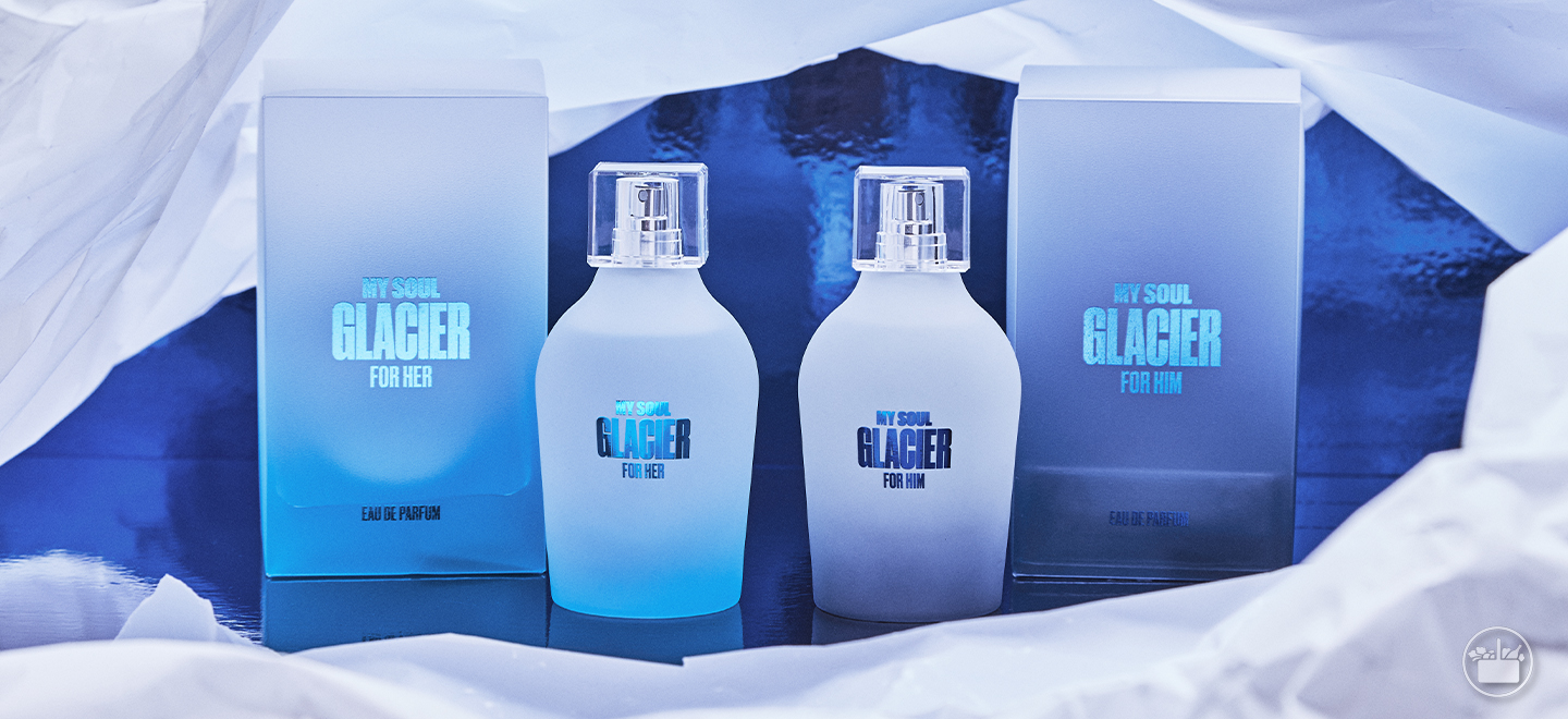 A nova colección de fragrancias My Soul Glacier para home e para muller. 