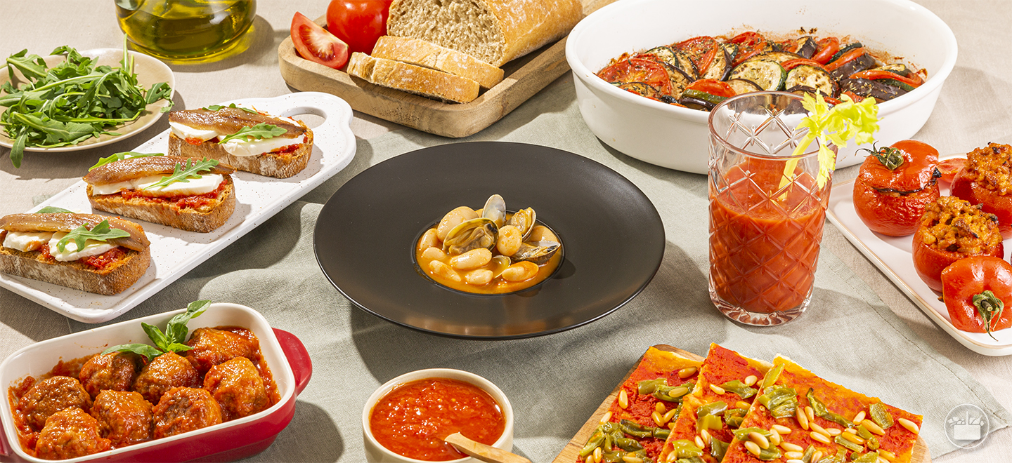 Presentámosche 7 deliciosas receitas con tomate natural dobre concentrado, barutado e para untar