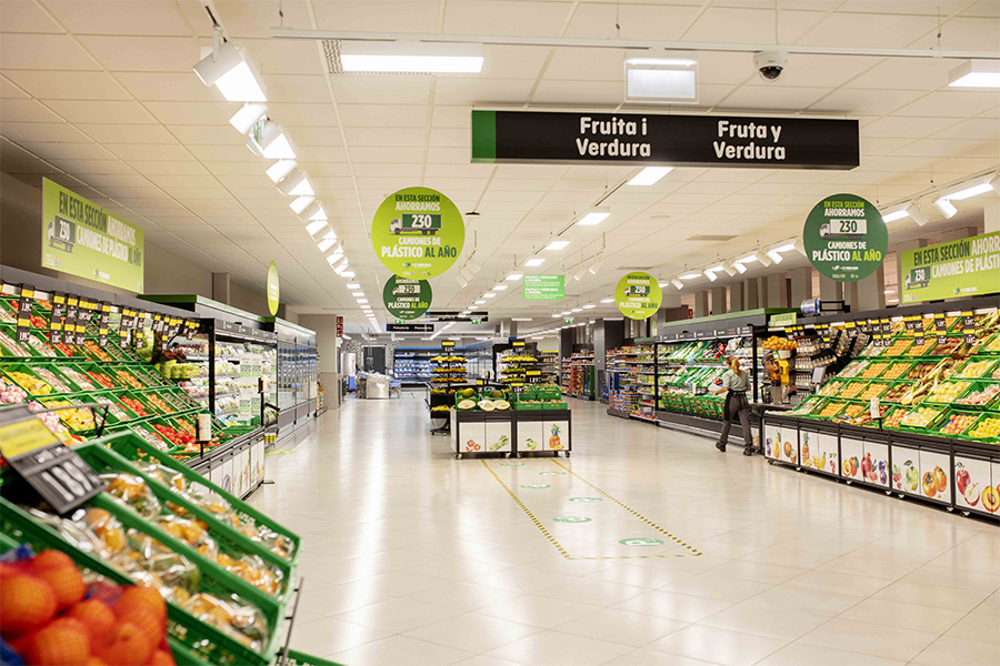 Supermercado de Mercadona onde se implantou a Tenda 6.25, posta en escena da Estratexia 6.25