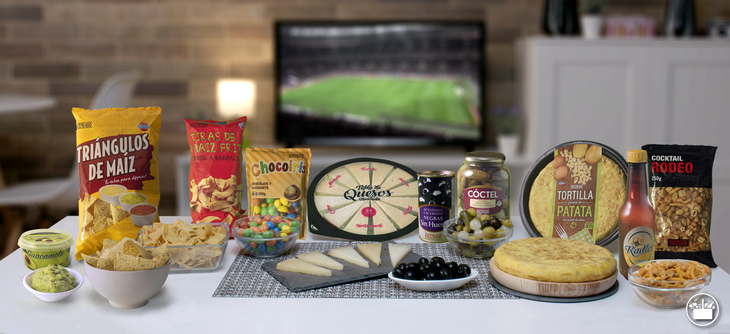 Para gozar do Mundial de Fútbol nada mellor que unha boa selección de aperitivos de Mercadona.