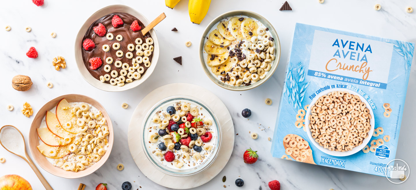 Descobrix els Cereals Avena Crunchy i pren nota dels suggeriments de consum que et fem. 