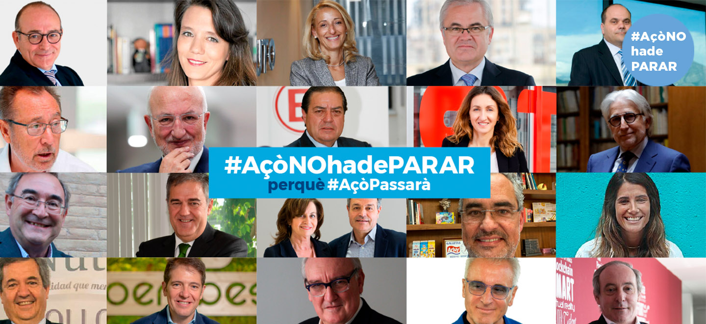 Empresaris impulsors de la iniciativa #AçòNOhadePARAR