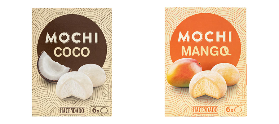 Mochi gelat de mango i de coco de Mercadona