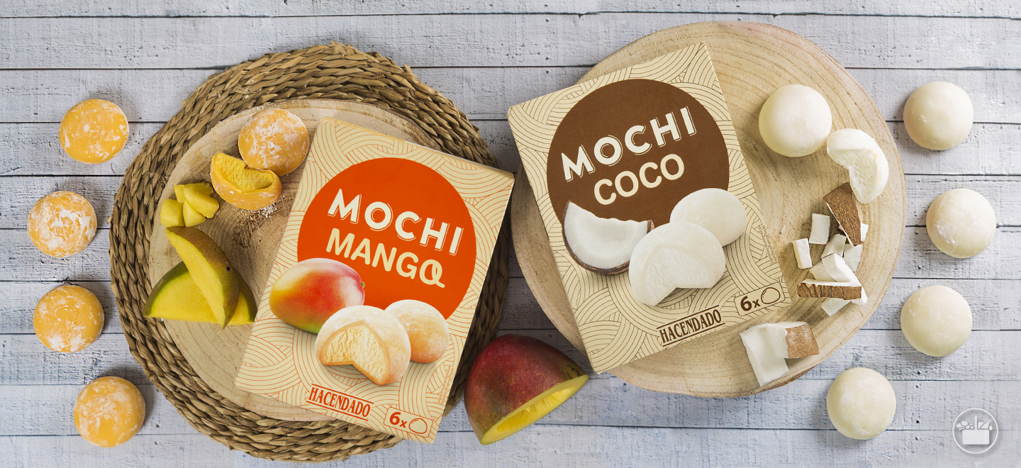 Els Mochis gelats de Mercadona són un dolç original del Japó elaborat amb massa d'arròs i farcits de gelat.