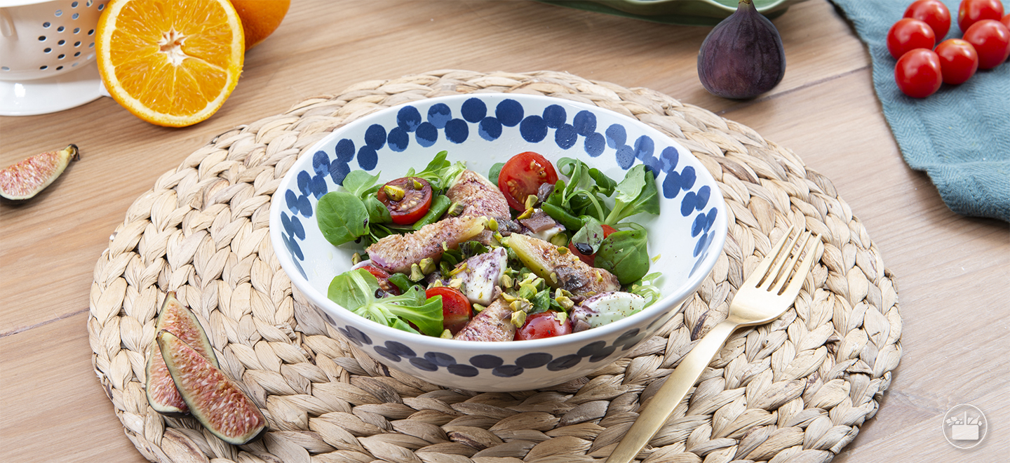 Una ensalada fresca i deliciosa per a menjar a l'estiu: Ensalada de figues.